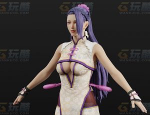 玩酷CG网—性感格斗家美女梁Blender模型