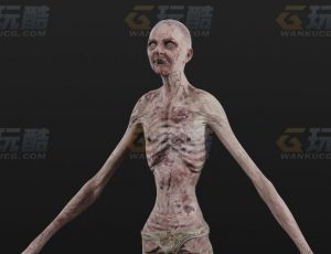玩酷CG网—男丧尸Blender模型