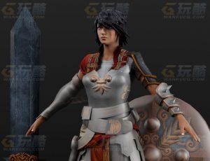 玩酷CG网—战斗武神贝罗纳Blender模型