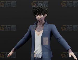 玩酷CG网—英雄学院荼毘Blender模型