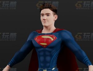 玩酷CG网—风格化超人Blender模型