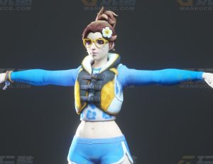 玩酷CG网—风格化卡通女性角色C4D模型