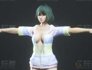 玩酷CG网—死或生美少女环C4D模型