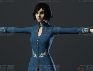 玩酷CG网—风格化伊丽莎白C4D模型