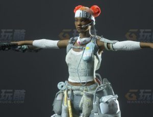 玩酷CG网—风格化科技战争女孩C4D模型