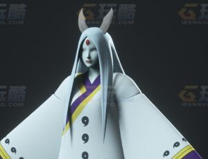 玩酷CG网—火影忍者大筒木辉夜C4D模型