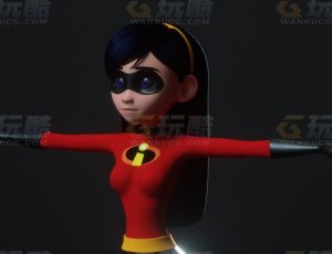 玩酷CG网—超人总动员大女儿C4D模型