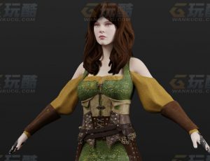 玩酷CG网—个性女爵士Blender模型