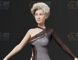 玩酷CG网—西方贵妇Blender模型