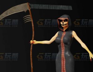 玩酷CG网—死神女Blender模型
