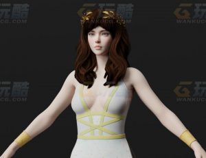 玩酷CG网—希腊少女Blender模型
