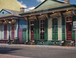 玩酷CG网—外国小镇Blender模型