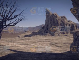 玩酷CG网—荒漠之地Blender模型