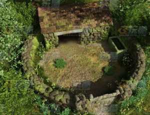 玩酷CG网—野外森林小屋Blender模型