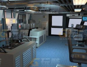 玩酷CG网—科技驾驶舱Blender模型