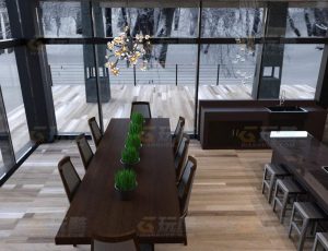 玩酷CG网—度假山庄Blender模型