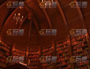 玩酷CG网—魔幻书屋Blender模型