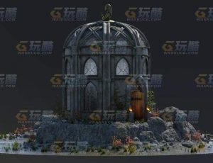 玩酷CG网—希腊古老神庙建筑Blender模型