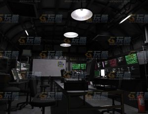 玩酷CG网—网络安全数据控制室Blender模型