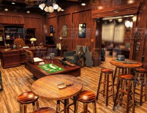 玩酷CG网—黑帮办公室Blender模型