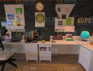 玩酷CG网—书房卧室Blender模型