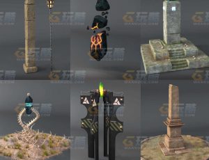 玩酷CG网—古老献祭石碑Blender模型