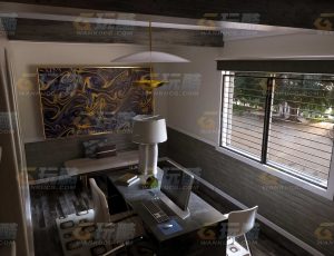 玩酷CG网—书房办公室Blender模型