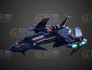 玩酷CG网—超级宇宙战舰太空飞船Blender模型