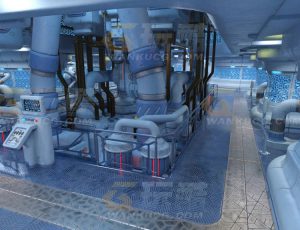 玩酷CG网—大型科技中心Blender模型