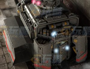 玩酷CG网—小型战斗飞行仓Blender模型