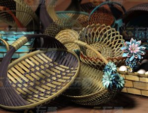 玩酷CG网—装蛋手提篮子Blender模型