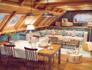 玩酷CG网—冬季温馨客厅Blender模型