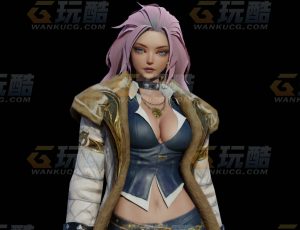 玩酷CG网—时尚高冷御姐Blender模型