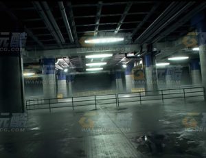 玩酷CG网—黑暗氛围地下室Blender模型