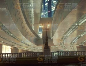 玩酷CG网—科幻宏伟桥底夜景Blender模型