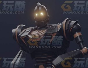 玩酷CG网—钢铁机器人Blender模型