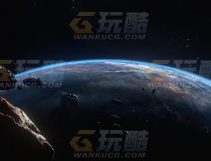 玩酷CG网—陨石与地球Blender模型