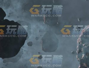 玩酷CG网—陨石太空空间Blender模型