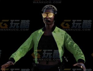 玩酷CG网—黑妞驾驶员Blender模型