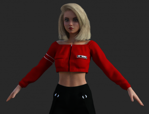 玩酷CG网—个性鲜明的小女孩Blender模型