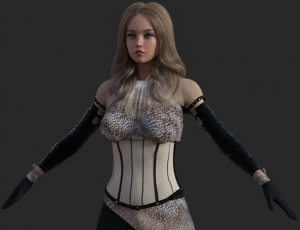 玩酷CG网—性感豹纹女Blender模型