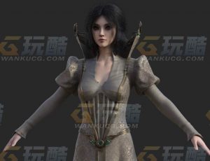 玩酷CG网—高贵公主Blender模型