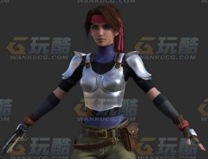 玩酷CG网—科幻女忍者战士Blender模型