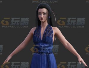 玩酷CG网—黑人秘书Blender模型