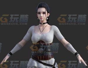 玩酷CG网—美女爵士Blender模型