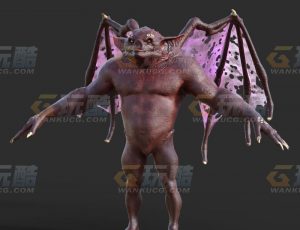玩酷CG网—地狱红恶魔Blender模型