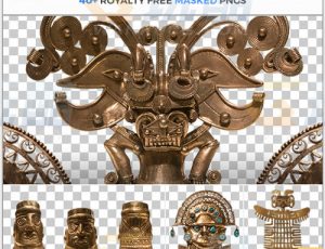 玩酷CG网—44张阿兹特克黄金遗物高清参考图片合集