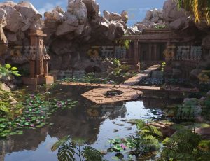 玩酷CG网—古埃及神殿Blender模型