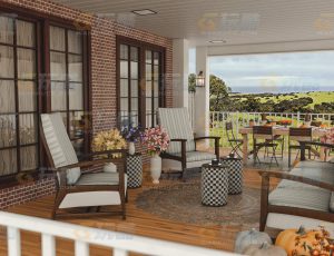 玩酷CG网—舒适的走廊客厅Blender模型