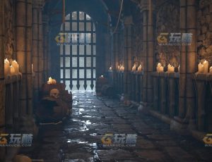 玩酷CG网—中世纪地牢Blender模型